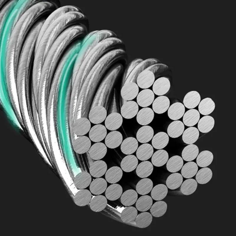 Portable Anti-Theft Cable Lock for Bicycles with 5-Digit Password Silicone Wrapped Anti-Rust Alloy Bold Design for Security