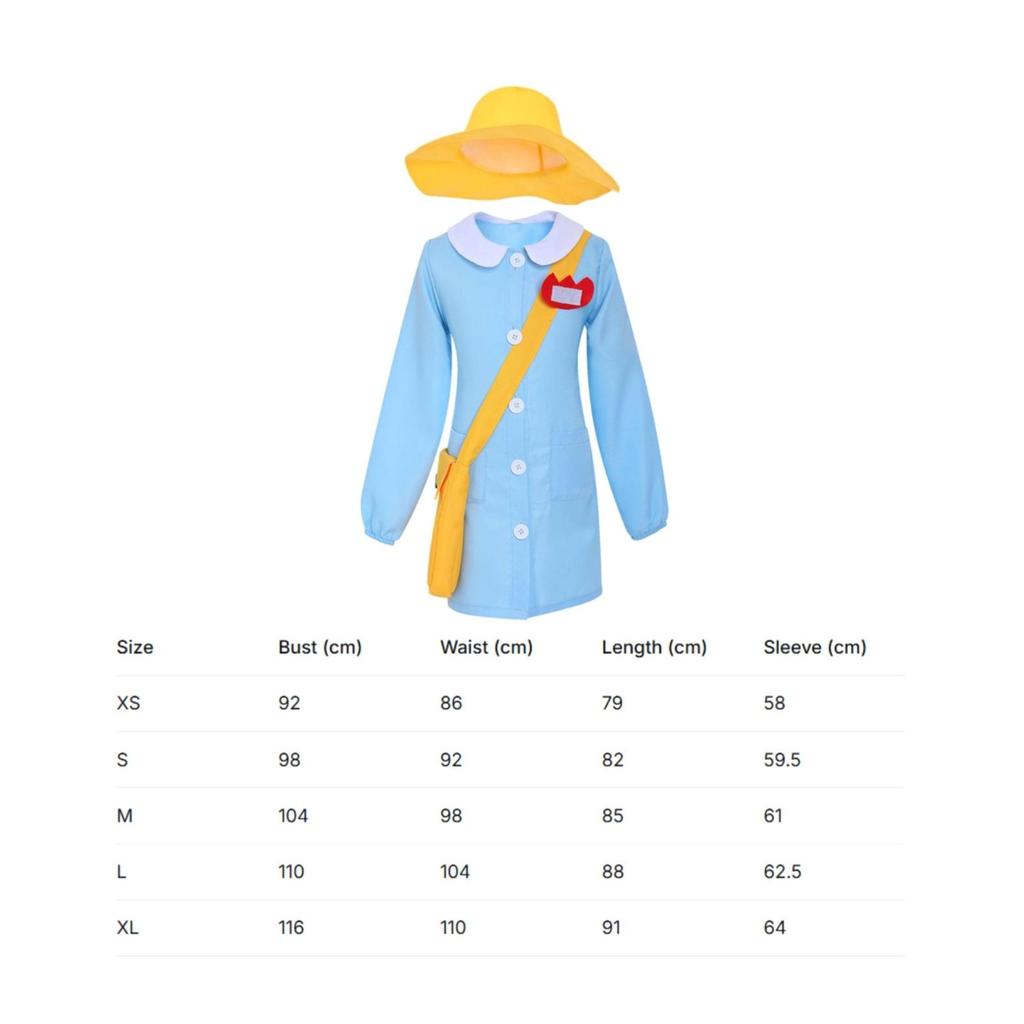 Costume with Hat and Bag Wrinkle-Resistant Outfit Stretchy for Halloween Parties