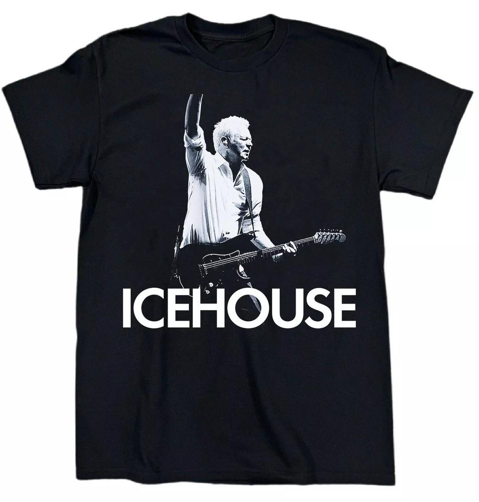 Icehouse Band Live In Tour Cotton Black Full Unisex T-shirt 84 L