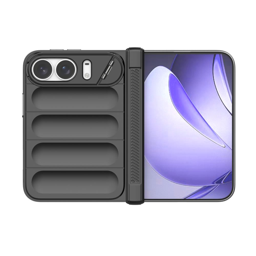 Fold Lens Stand Holder Silicone Soft Phone Case For iPhone Duo Solid Color Shockproof Bumper Armor Back Cover For iPhone Duo
