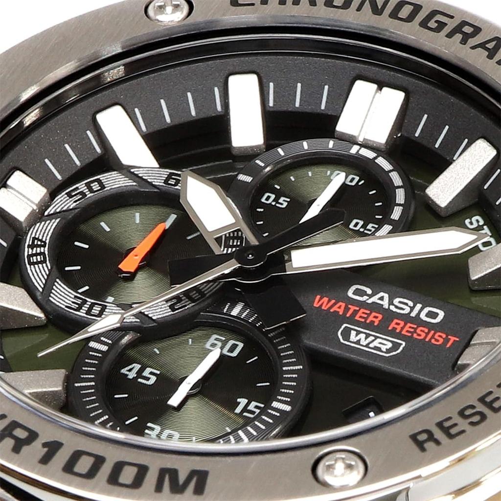 Casio Standard Men's Watch, 1/10-Second Chronograph, Quartz Movement, Military Green, MWA-300H-3AV, Overseas Model [Parallel Import]