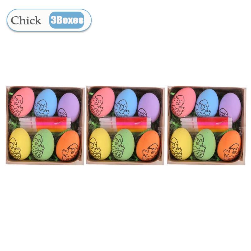 1-20Boxes DIY Painting Easter Eggs with Paint Pen Foam Easter Eggs DIY Doodle Kit for Easter Theme Party Easter Decoration 2025