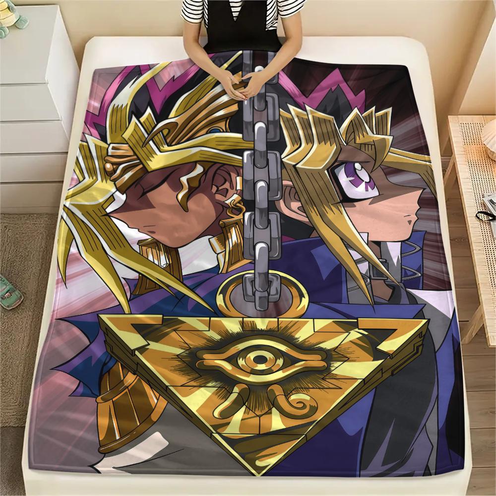 Yu Gi Ou Print Flannel Blanket,High quality Comfortable for All Seasons,Home Decor,Warmth and Comfort,Perfect for Christmas Gifts