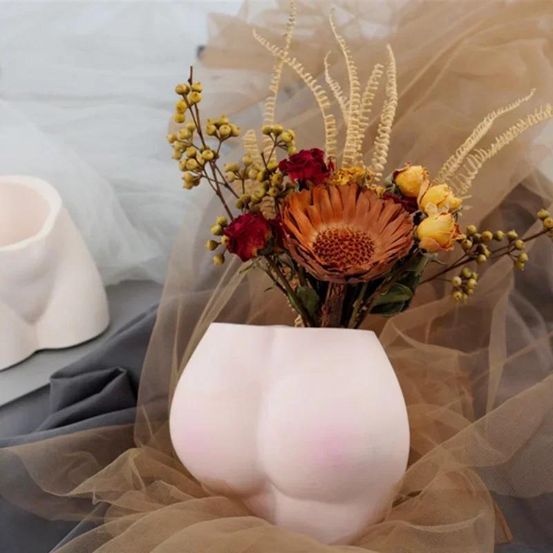 Kreative Vasenform, DIY-Harz, Kristall-Epoxid-Modell, Butt-Vase, Stifthalter, Kunstspiegel, Silikonform, Harz-Epoxid-Kit und Formen