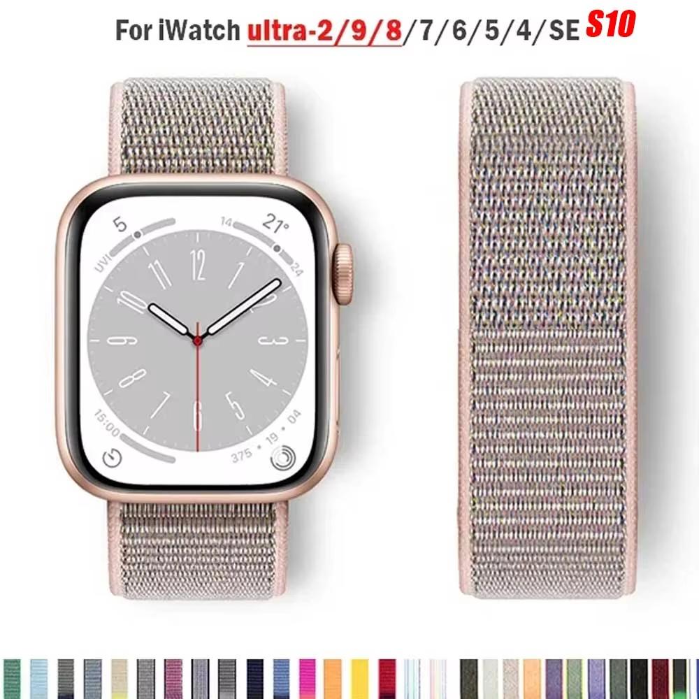 Pasek Nylonowy z Pętelką Do Pasków Apple Watch 44mm 40mm 49mm 41mm 45mm 46mm paski Bransoleta iWatch Seria 7 6 5 se 8 9 ultra 2 3 10 11