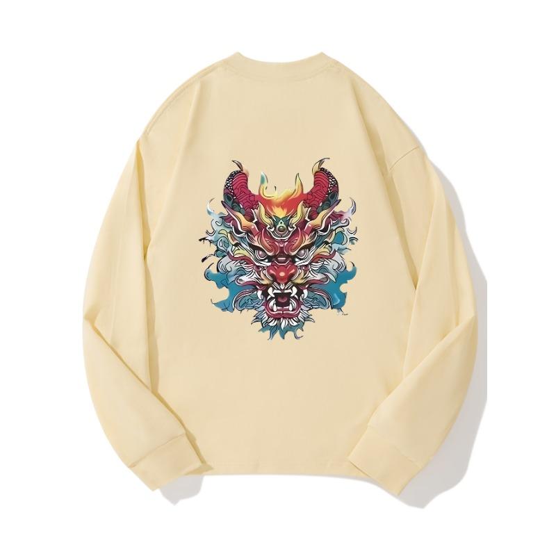 

Loong Autumn Clothing Длинные рукава из чистого хлопка, новый мужской и женский топ, весенний внутренний слой, базовая рубашка, футболка с круглым вырезом и длинными рукавами XXL бежевый