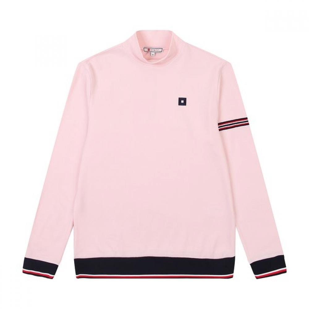 Onoff Men S baSic Mock Neck Long Sleeve T ShirT Of9202gb Pink 48