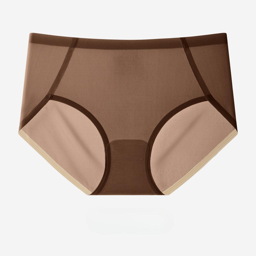 Women's Summer Thin Yoga Fitness Exercise Invisible Ice Silk Seamless Triangle Briefs