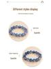 Mei Zhuo Double-Color Blue Mica Crystal Round Bead Bracelet