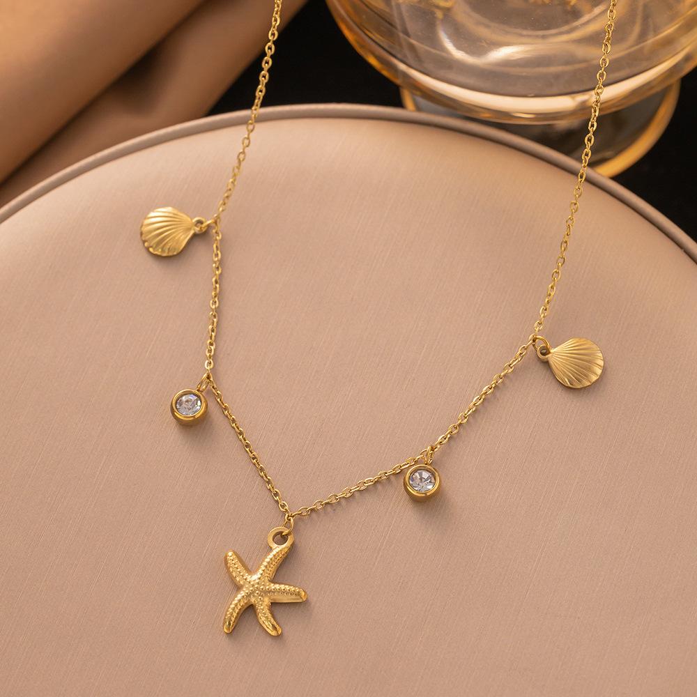 French Titanium Steel Heart Choker Necklace And Bracelet Set Sweet Peach Heart Tassel Design Women Jewelry