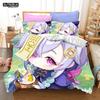 3D Game Genshin Impact Bedding Sets Keqing Xiao Duvet Cover Set 2/3 Pieces Boys Adults Single Full Queen King Size Bed Linen