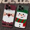 Cartoon Christmas Snowman Cell Phone Case For iPhone 16 15 11 12 14 13 Pro Max Mini XS Max XR SE 7 8 Plus Soft Silicone Covers