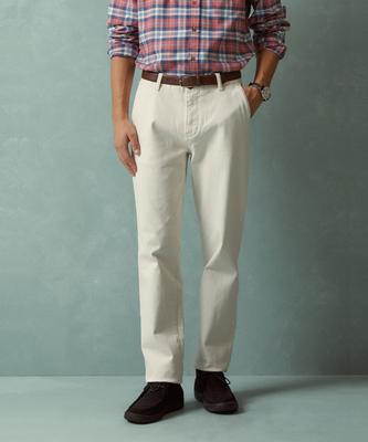 BROOKS BROTHERS Garment-Dyed Pants (Ivory) (Bbpcmbf301)