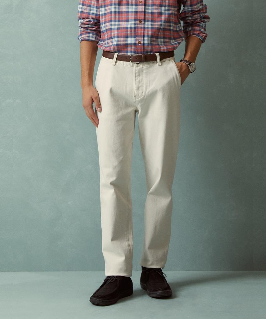 BROOKS BROTHERS Garment-Dyed Pants (Ivory) (Bbpcmbf301)