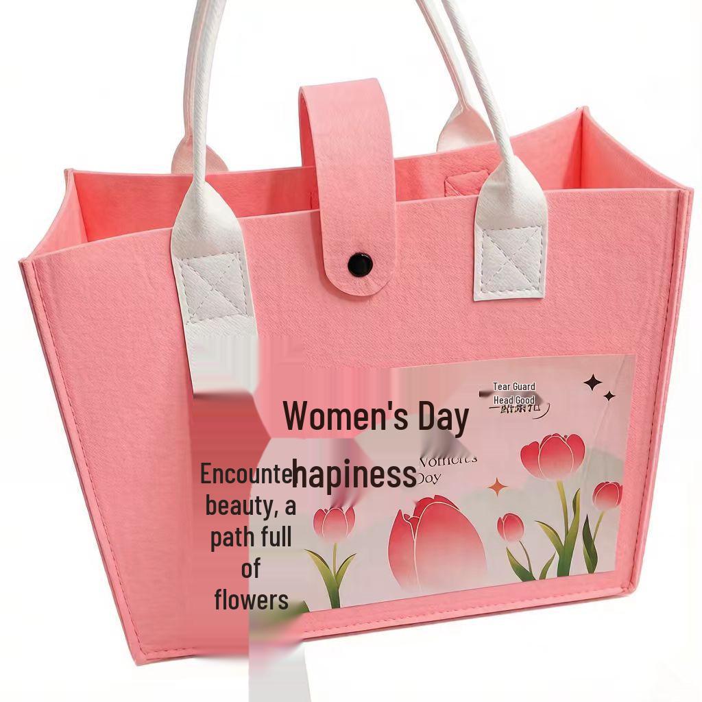 March 8th Women s Day Goddess Felt Tote Bag - Perfect for Events & Gifts