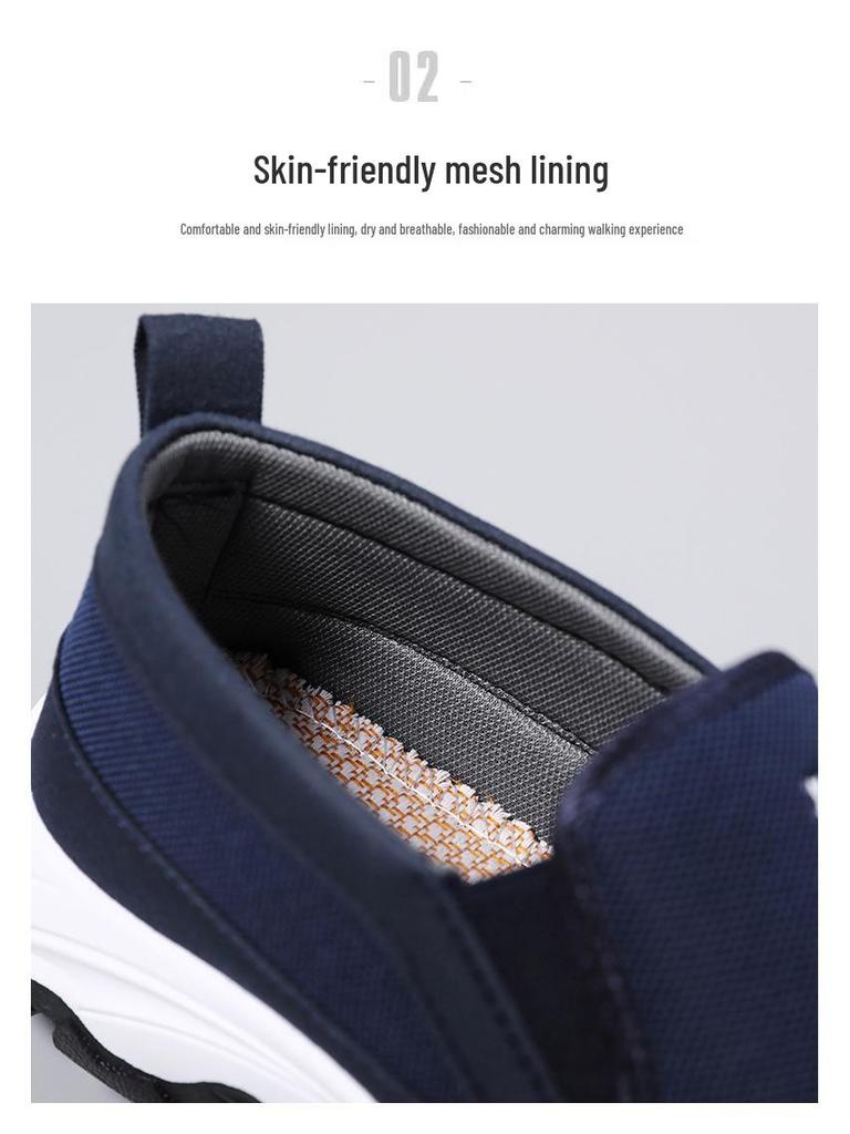 Men's Fashionable Versatile Dad Walking Shoes for Middle-Aged and Elderly - Old Beijing Style