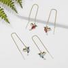 Trendy Hummingbird Pendants Tassel Animal Earrings for Women Ear Line New Fashion Little Bird Drop Long Hanging Earring Jewelry