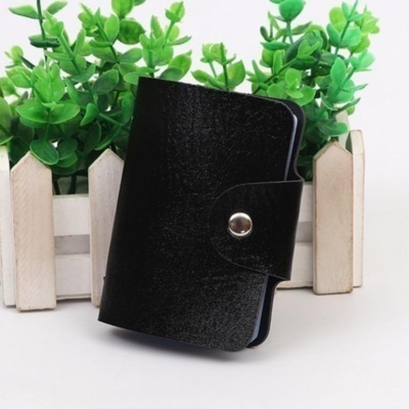 24 Kartenfächer Herren Damen Leder Kreditkartenetui Kartenhalter Geldbörse Visitenkarte