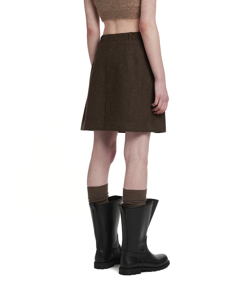Trunk Project Buttoned Miniskirt_Brown