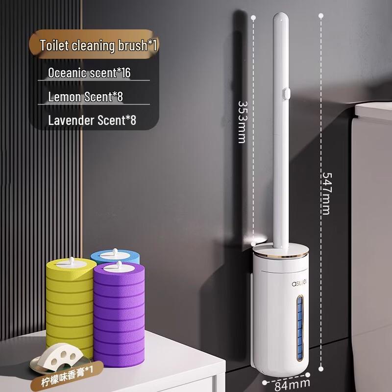 Disposable Wall-Mounted Toilet Brush Set