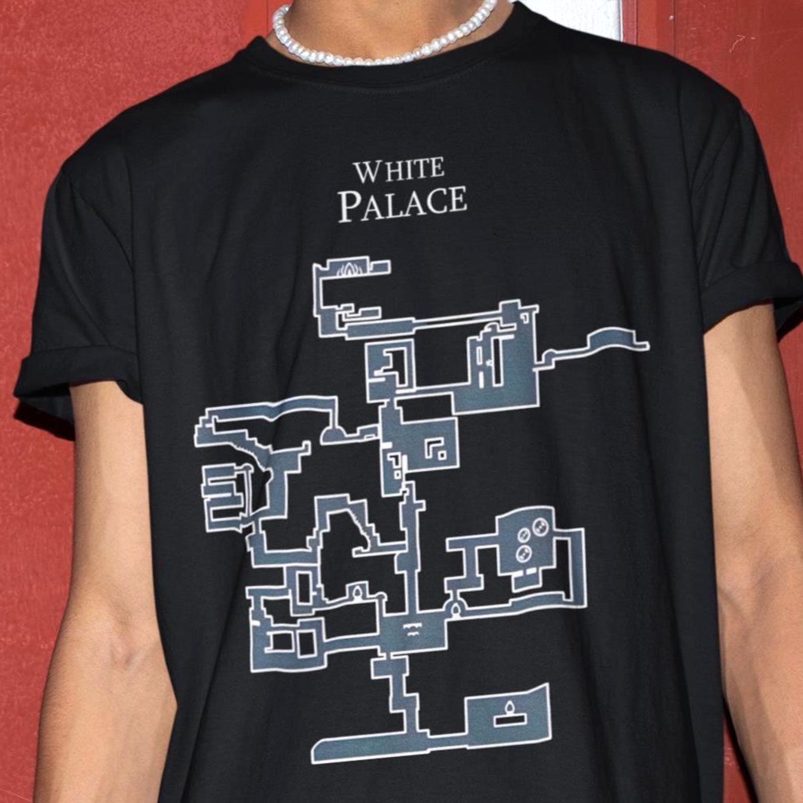 Hollow Knight White Palace Map Shirt - Hornet Warrior Tee, Silksong Map Sweater 2XL