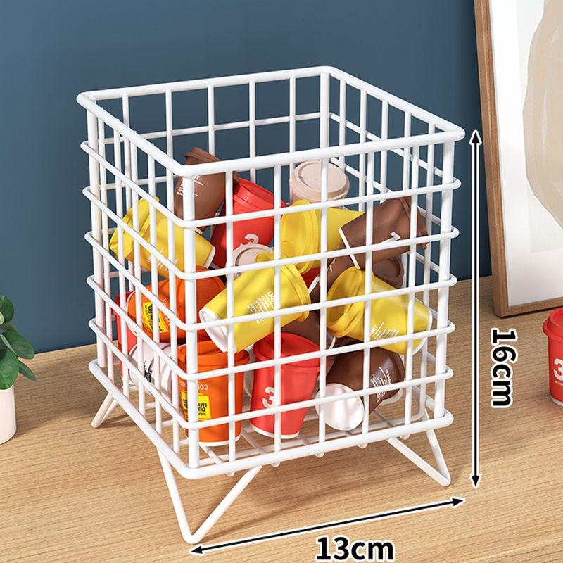 Настольный ящик для хранения кофейных капсул Ins Feng, металлическая корзина для хранения, офисная дверь, большая вместительная корзина для хранения, железное искусство