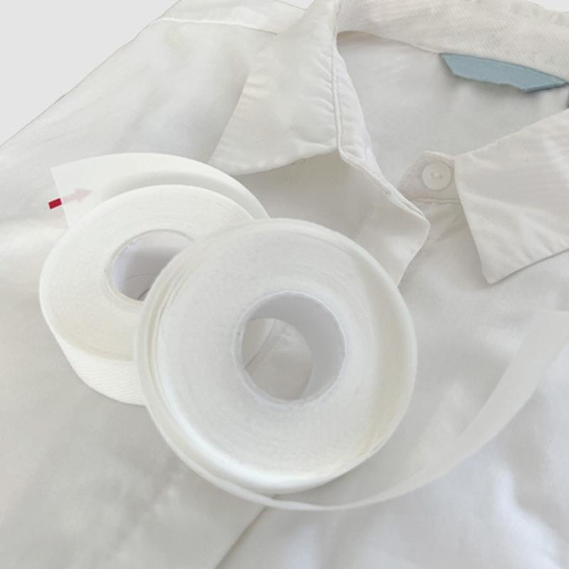 1 Roll Hat Sweat Liners Shirt Collar Sweat Protectors Non-Woven Fabric Self-Adhesive Invisible Breathable Sweat Pad