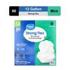 Strong Flex Mint Scented 13 Gallon Kitchen Drawstring Trash Bags 80 Count Leak Tear Puncture Protection Household Cleaning
