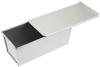 Kai Corporation Bread Pan (1 Loaf Capacity) with Lid, Silver, Interior Dimensions Top Approx. 9.5 x 20.8 cm, Bottom Approx. 8 x 20 cm, Height