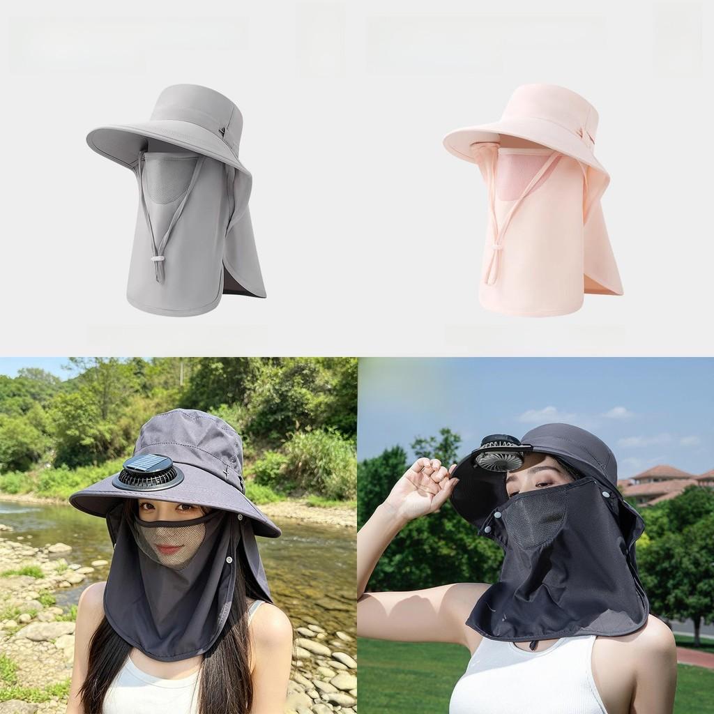 Sun Protection Hat With Fan For Women Summer Uv Shield And Breathable Cap