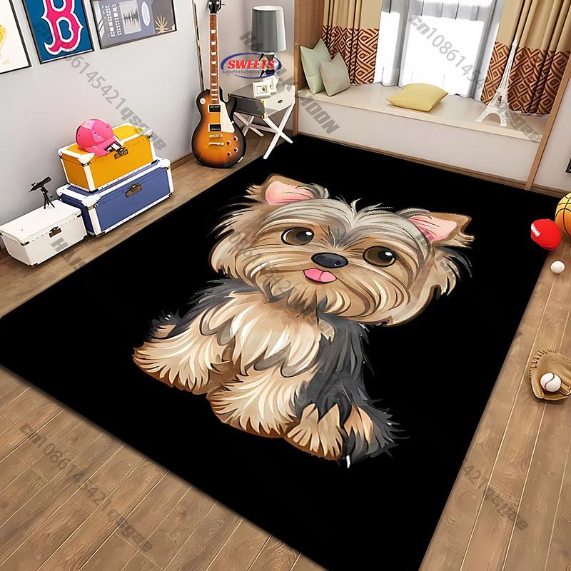 four seasons rug with Cute Dog Design for Living Spaces carpet for home sofa bedroom, gift mat
