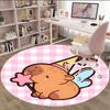 1pc Capybara Carpet, Round Rug, Comfortable, Suitable for Entryways, Living Rooms, Office, And Bedrooms, Christmas Decoration