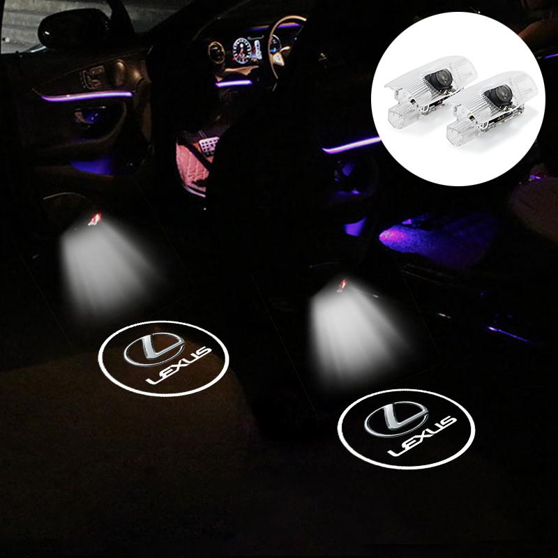 2Pcs Car Door Welcome Lights Projector Lamps Accessories For Lexus F SPORT GX460 Ct200h IS250 ES 220D IS200 Fsport GS GX IS LS