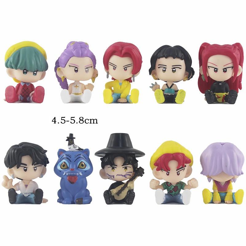 10pcs Figure Figures Anime Figurine  Kpop Demon Hunters Cute Girl Model Collection Statue Desk Decoration Toys Christmas Gift