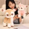 Cute deer doll plush toy sika deer doll girls bag keychain children's doll