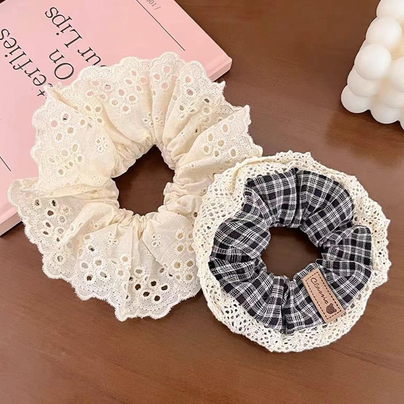 Lace Elegant Double Layered Oversized Headband For Women'S Hair Accessories
