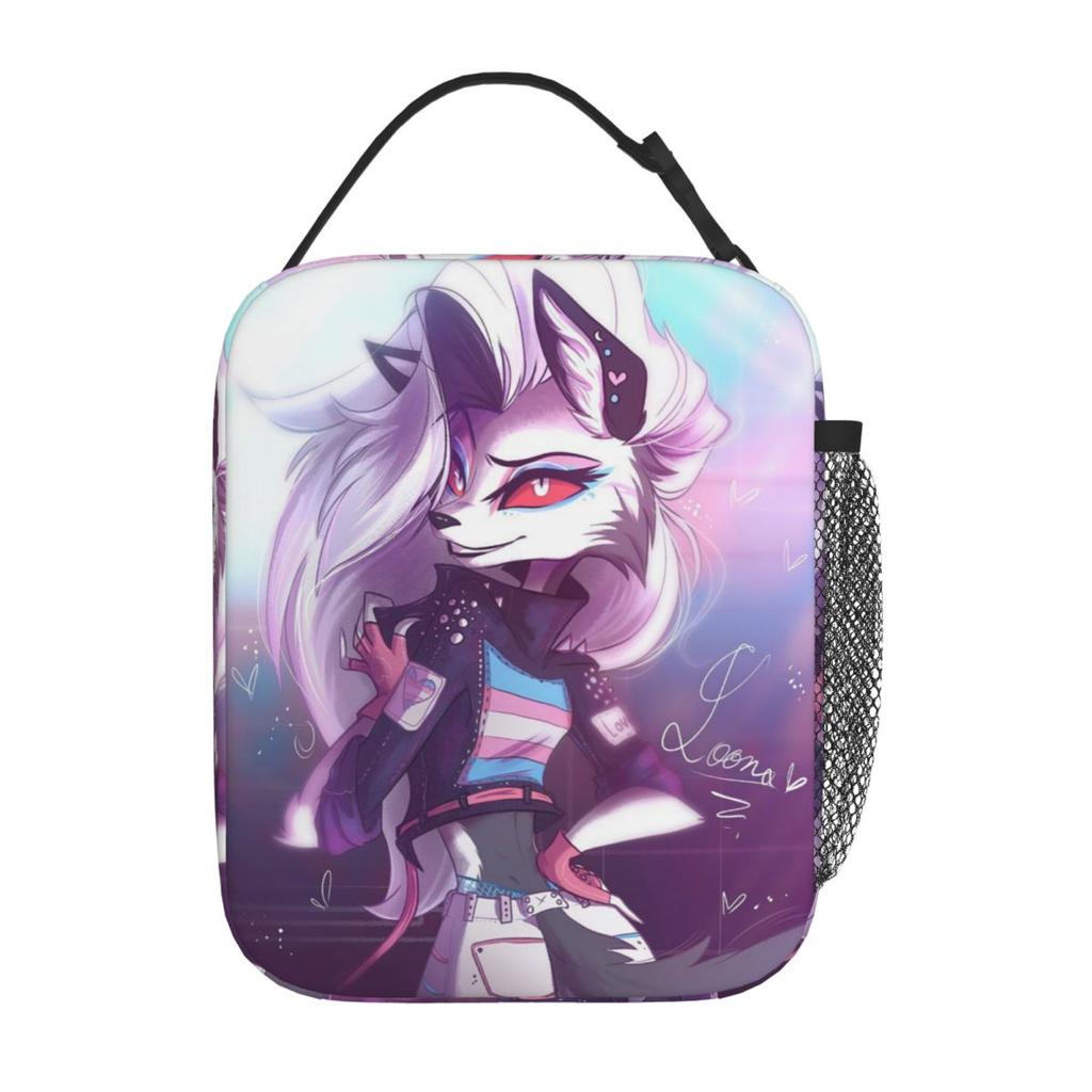 Sexy Loona Insulated Lunch Bags Thermal Bag Lunch Container Helluva Anime Portable Lunch Box Tote for Men Women School Travel