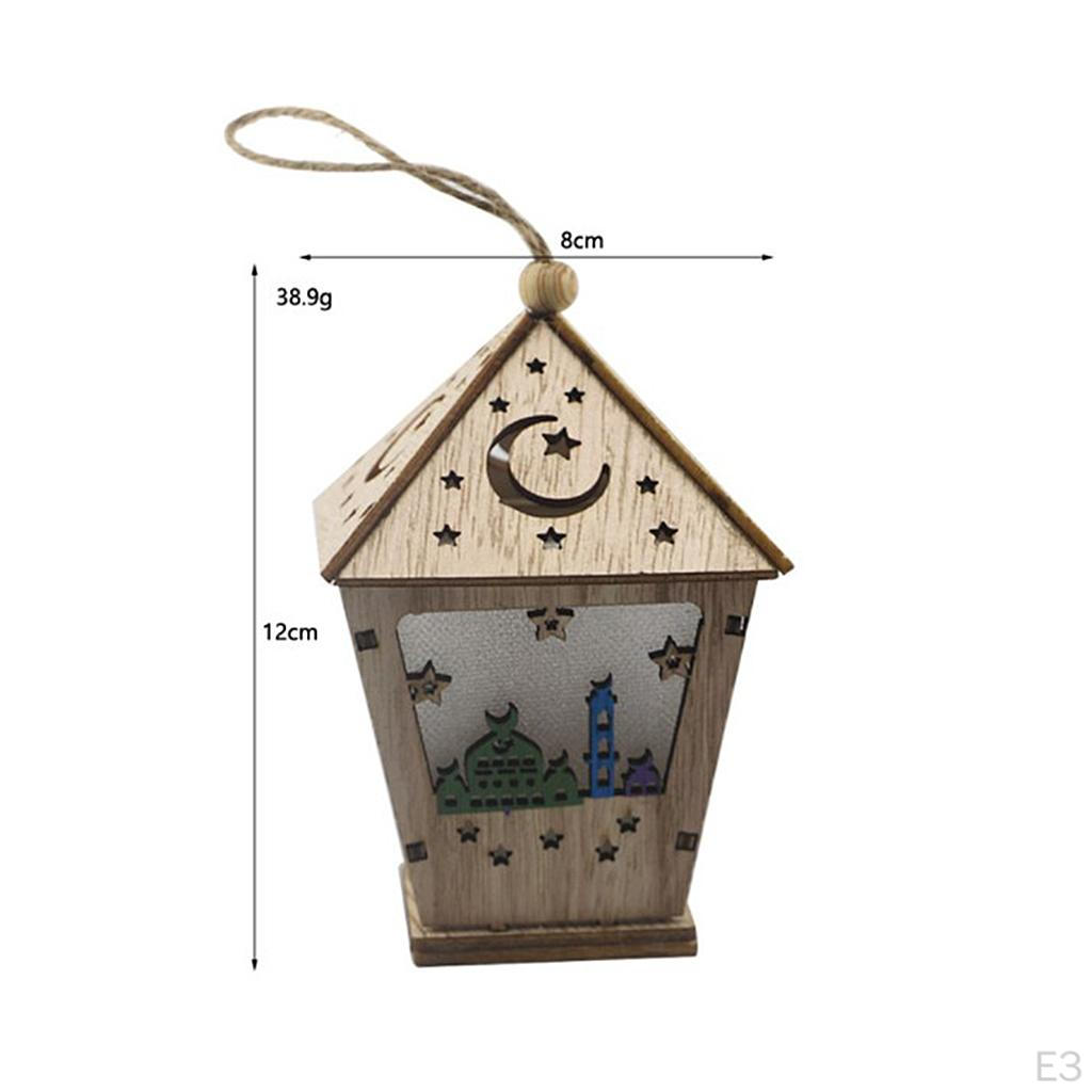 Festival Hanging Light Ramadan Eid Mubarak Decorations Wooden Ornaments led and table Lamp