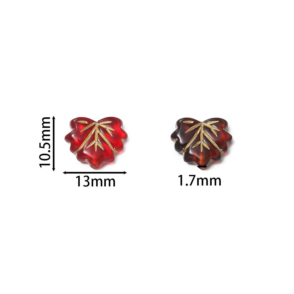 50pcs/Lot Acrylic Leaves Beads Spacer Charms Bead for DIY Bracelet Necklace Keychain Jewelry Making Accessories Supplies