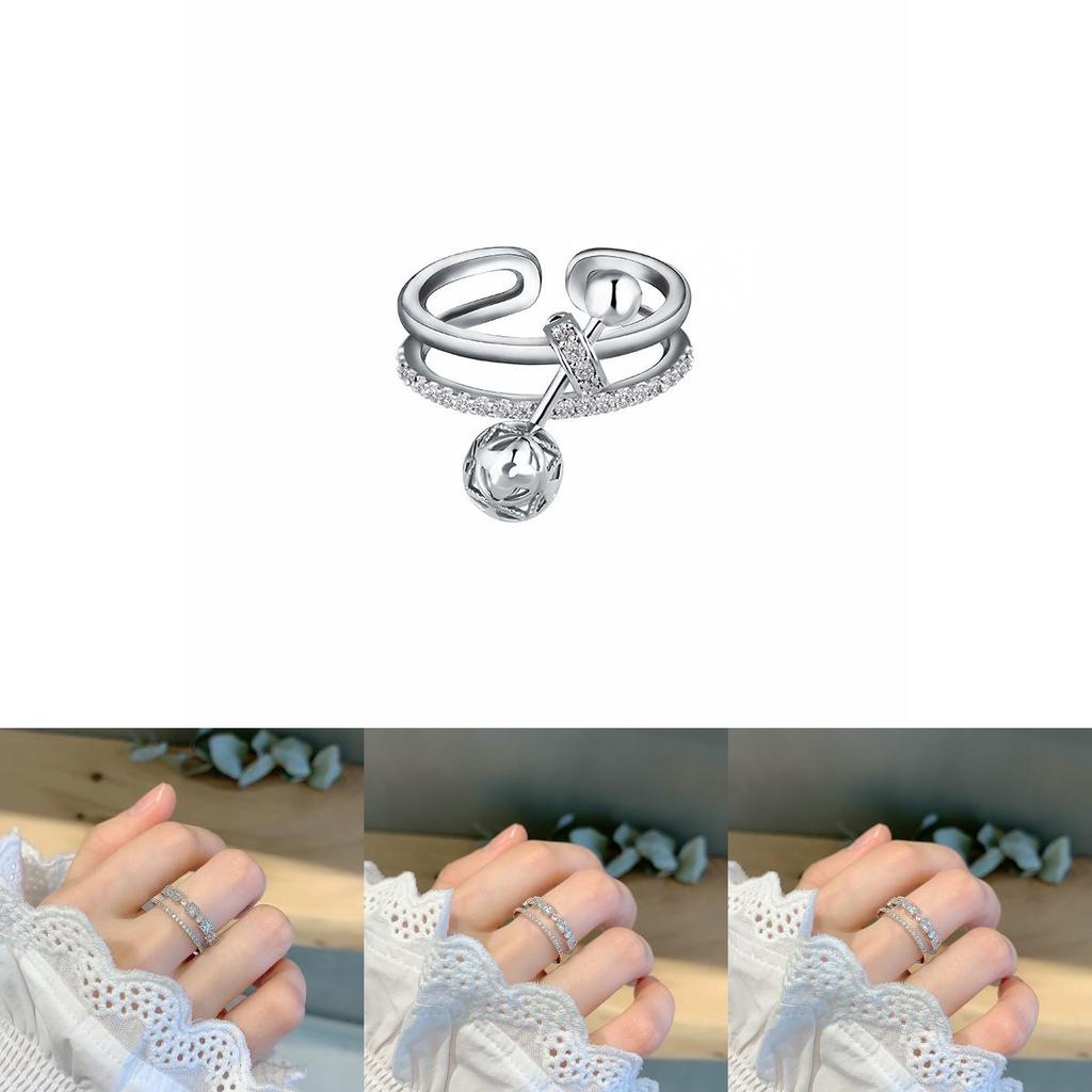 Schicker 925er Silber Ins Mode Retro Verstellbarer Ring Für Frauen Perfektes Geschenk Für Feiertage