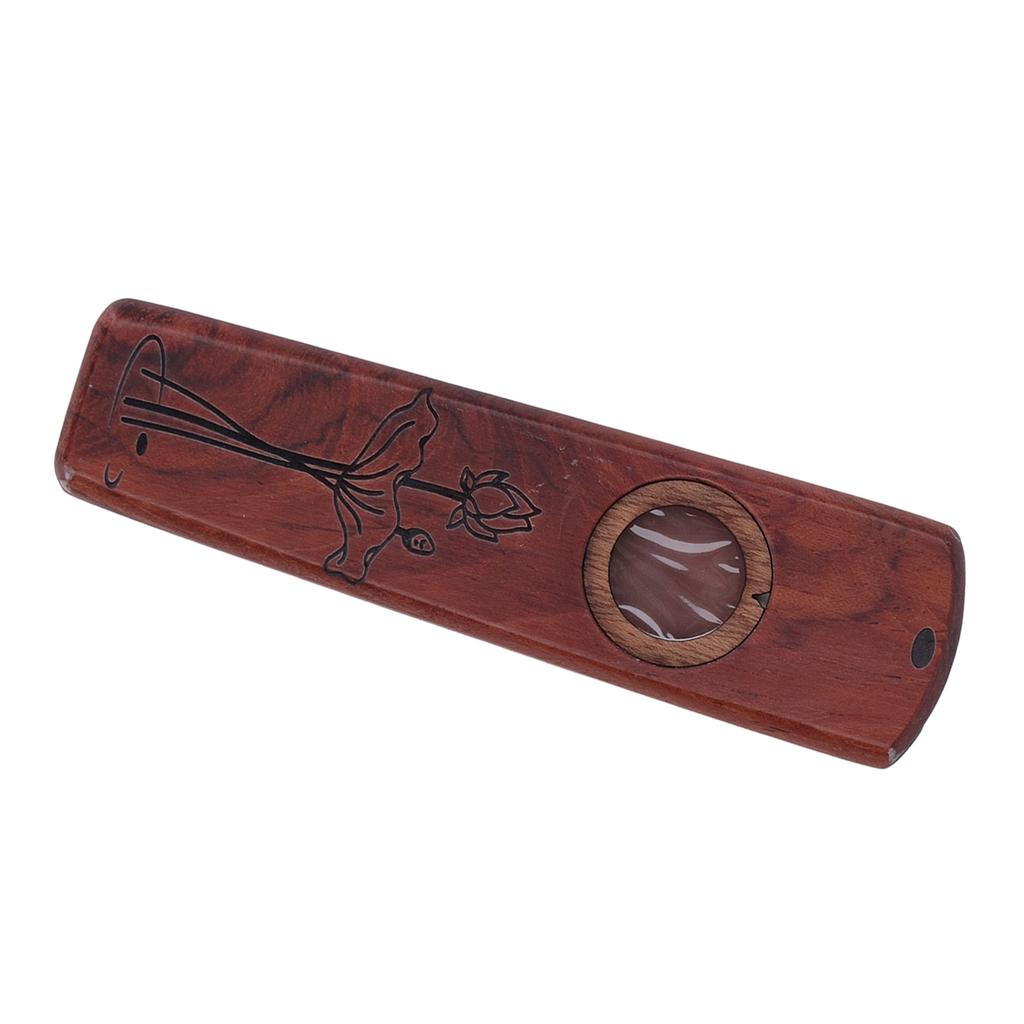 Wood Kazoo Flute Wooden Play Guitar Ukulele Accompaniment Harmonica Diaphragm Wind Instrument Rosewood