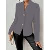 Women S Slim Fit Solid Color Long Sleeve Blazer Jacket