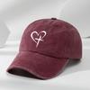 Love Cross Printed Baseball Cap Fashionable Outdoor Leisure Sports Sun Hat Washed Retro Soft Top Comfortable Peaked Cap