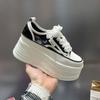 Bear White Shoes Spring New Thick-soled White Breathable Small Fashion Inner Height-increasing Women's Shoes