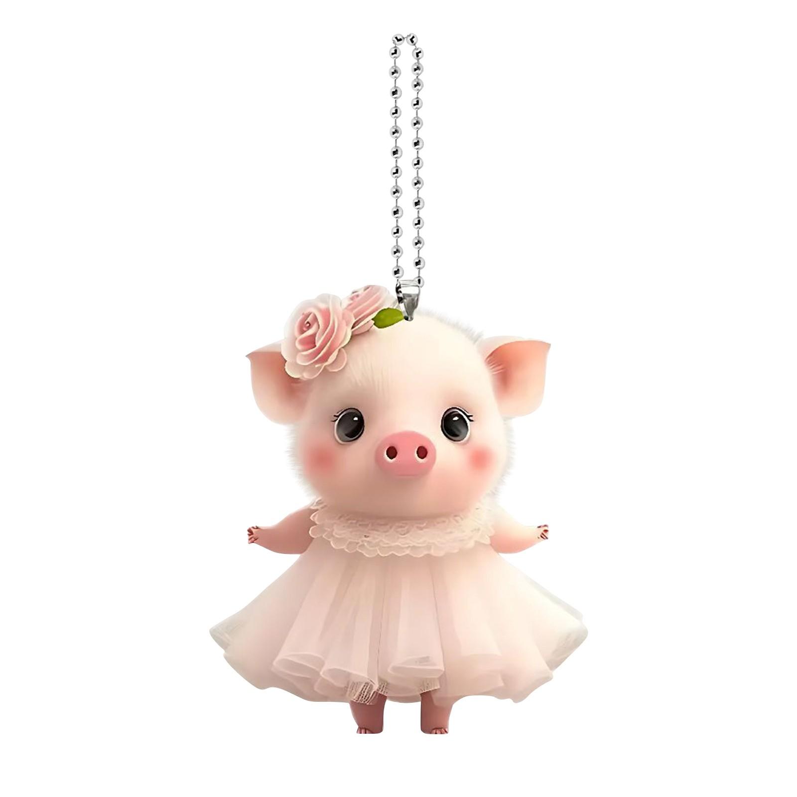 

Интересная акриловая бирка с поросенком, бирка для ключей от машины, модная забавная свинья, декоративная подвеска, украшение, 1 шт., лучший подарок для друзей One Size