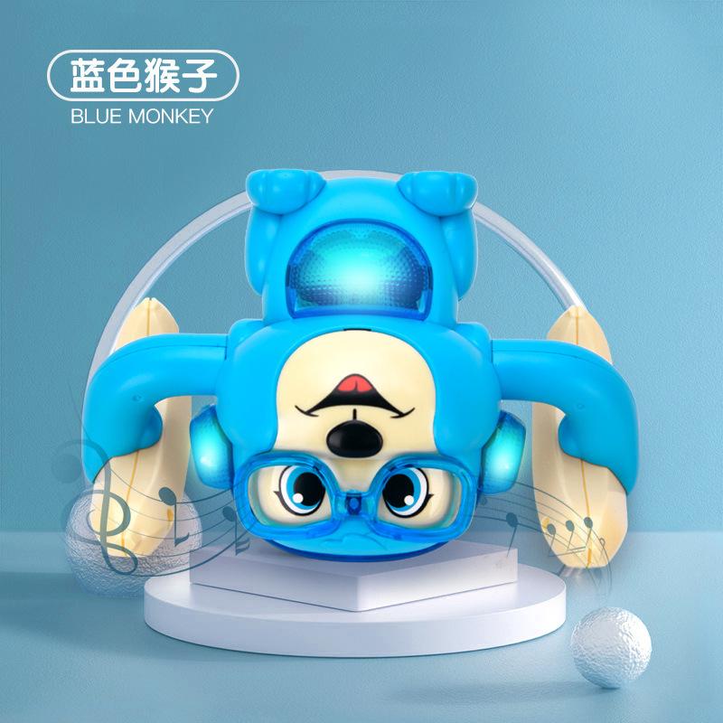 Banana Tumbling Monkey Voice-Activated Induction Music Tipping Monkey Cartoon Somersault Little Monkey Children'S Electric Toy