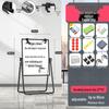 Foldable Magnetic Double-Sided Whiteboard & Chalkboard with Stand