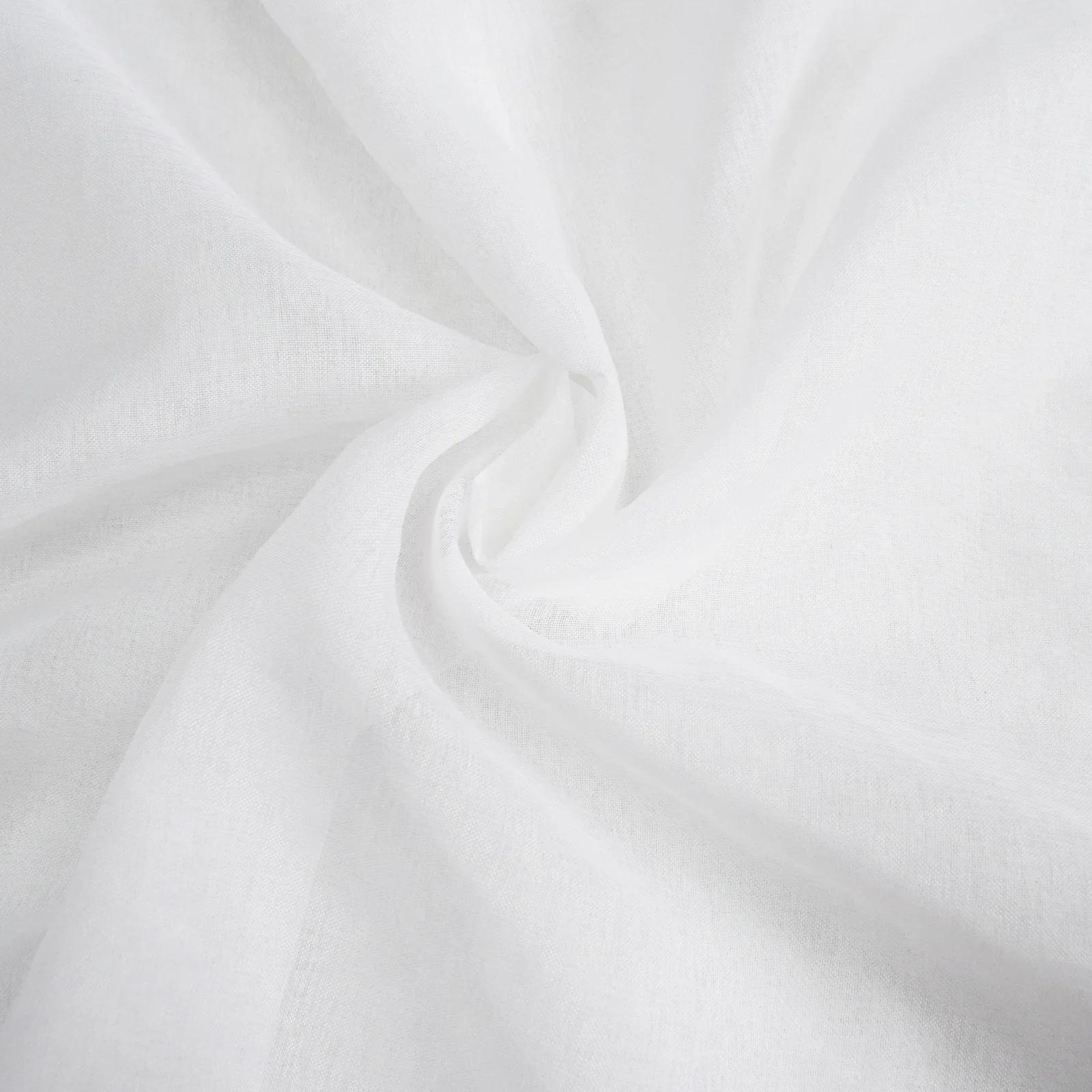 

1 шт. Напів затемнена французька дверна штора для обробки вікон передніх дверей для вітальні Стрижні кишені Напівпрозорі штори для спальні 25x72in(64x183cm) білий