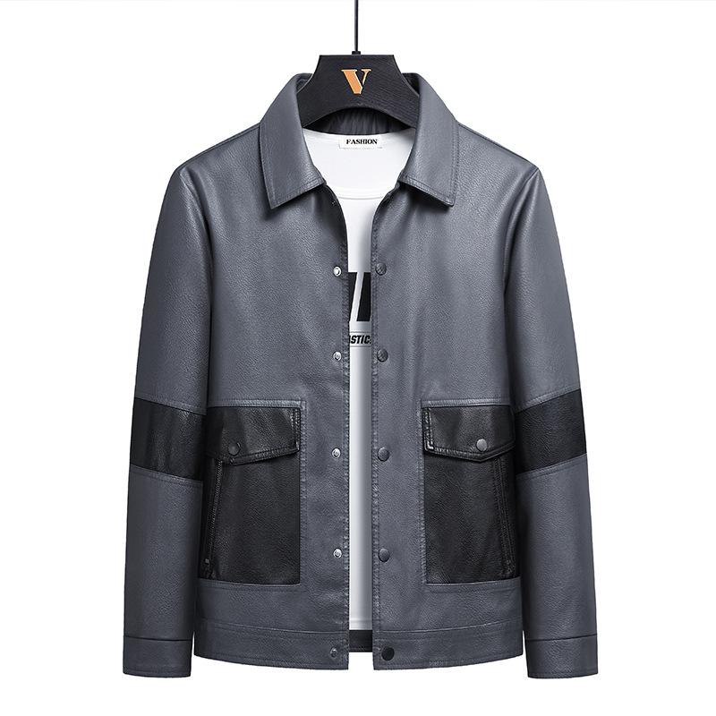 

Новая кожаная куртка, мужская мягкая кожа, свободная, бархатная, утолщенная, толстяк, большие размеры, мотоциклетная зимняя кожаная куртка 5XL