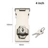 Home Security Cupboard Punch-free Zinc Alloy Drawer Door Lock Cabinet Keyed Hasp Lock